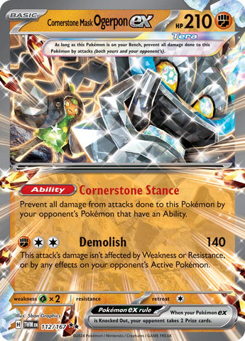 Cornerstone Mask Ogerpon ex (112/167) [Scarlet & Violet: Twilight Masquerade] Pokémon