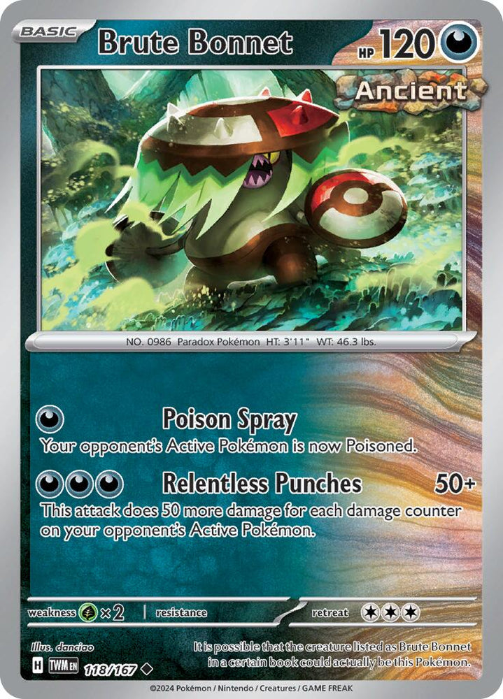 Brute Bonnet (118/167) [Scarlet & Violet: Twilight Masquerade] Pokémon