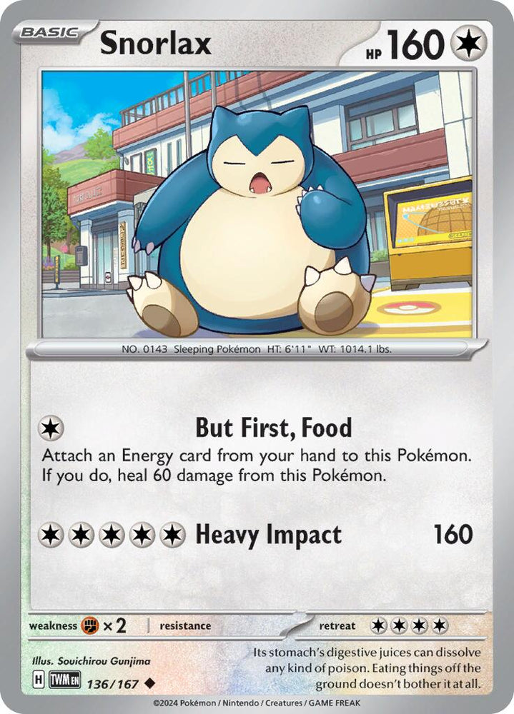 Snorlax (136/167) [Scarlet & Violet: Twilight Masquerade] Pokémon