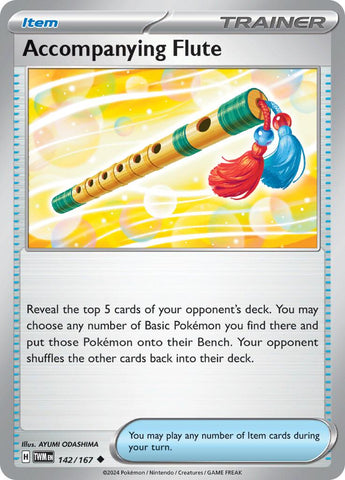 Accompanying Flute (142/167) [Scarlet & Violet: Twilight Masquerade] Pokémon