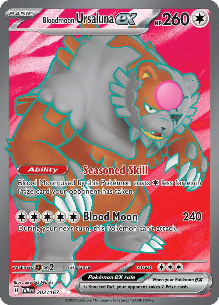 Bloodmoon Ursaluna ex (202/167) [Scarlet & Violet: Twilight Masquerade] Pokémon