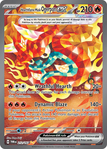 Hearthflame Mask Ogerpon ex (212/167) [Scarlet & Violet: Twilight Masquerade] Pokémon