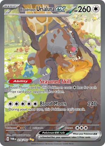 Bloodmoon Ursaluna ex (216/167) [Scarlet & Violet: Twilight Masquerade] Pokémon