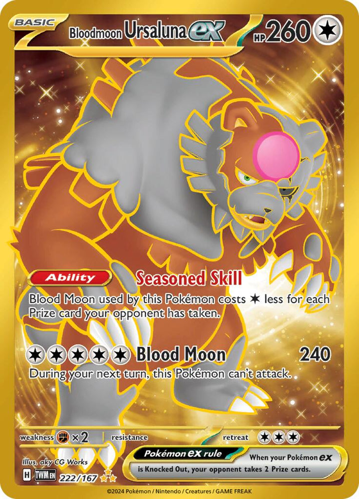 Bloodmoon Ursaluna ex (222/167) [Scarlet & Violet: Twilight Masquerade] Pokémon