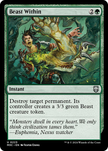 Beast Within [Modern Horizons 3 Commander] Magic: The Gathering
