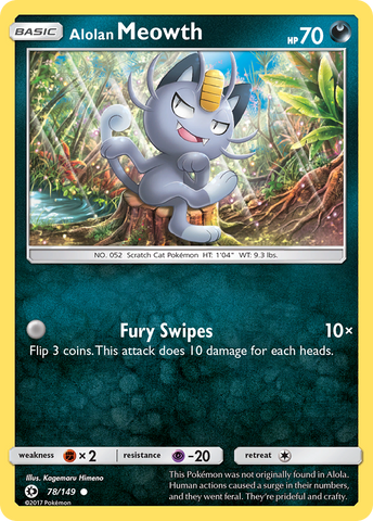 Alolan Meowth (78/149) [Sun & Moon: Base Set] Pokémon