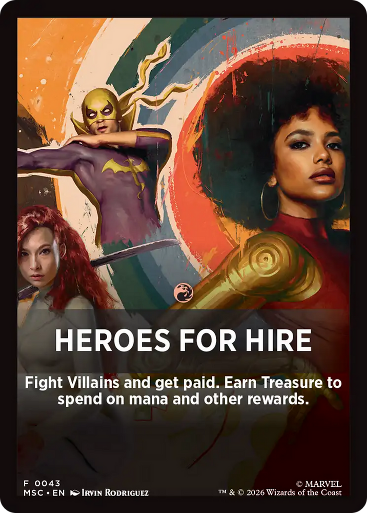 Heroes For Hire Theme Card [Marvel Super Heroes Commander] Magic: The Gathering