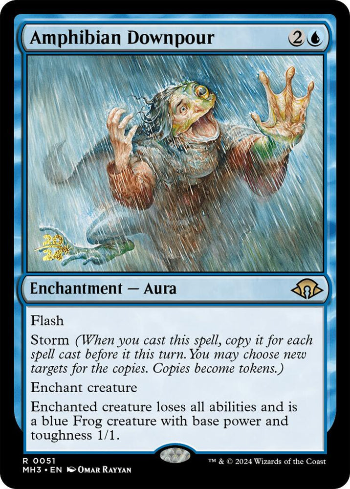 Amphibian Downpour [Modern Horizons 3 Prerelease Promos] Magic: The Gathering