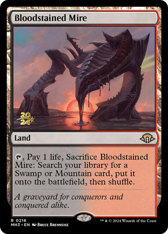 Bloodstained Mire [Modern Horizons 3 Prerelease Promos] Magic: The Gathering