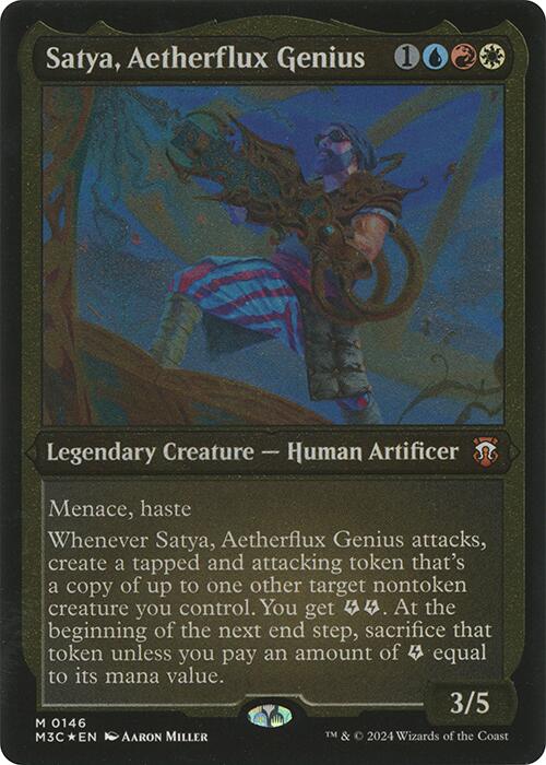 Satya, Aetherflux Genius (Display Commander) [Modern Horizons 3 Commander] Magic: The Gathering
