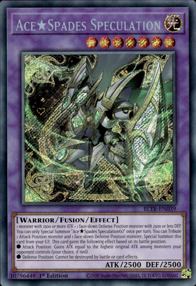 Ace Spades Speculation [BLTR-EN039] Secret Rare Yu-Gi-Oh!