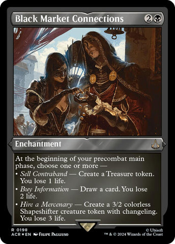 Black Market Connections (Foil Etched) [Assassin's Creed] Magic: The Gathering