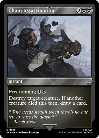 Chain Assassination (Foil Etched) [Assassin's Creed] Magic: The Gathering