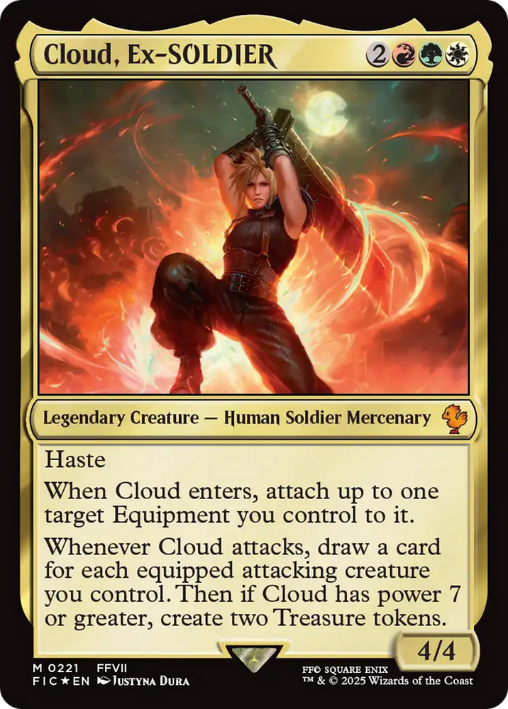 Cloud, Ex-SOLDIER (Surge Foil) [FINAL FANTASY Commander] Magic: The Gathering