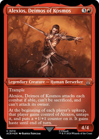 Alexios, Deimos of Kosmos (Foil Etched) [Assassin's Creed] Magic: The Gathering