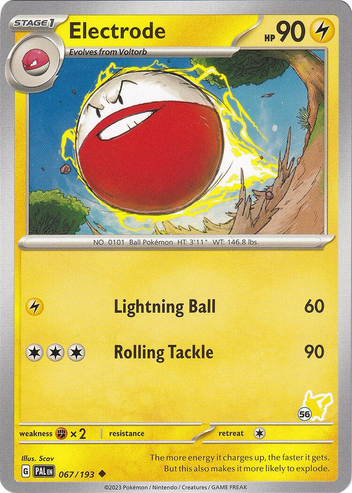 Electrode (067/193) (Pikachu Stamp #56) [Battle Academy 2024] Pokémon