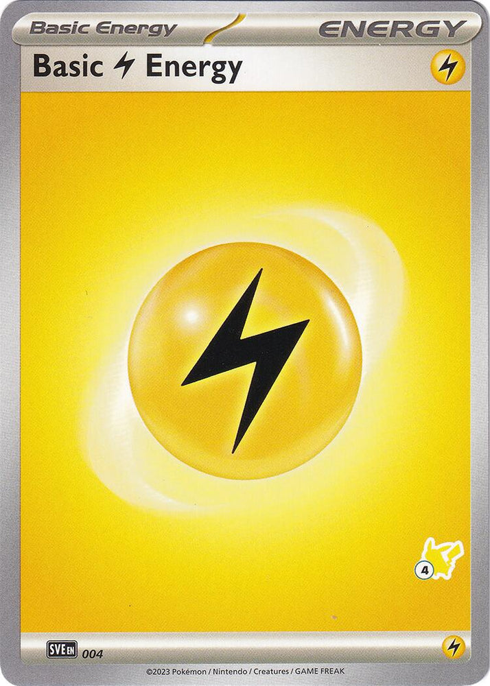 Basic Lightning Energy (004) (Pikachu Stamp #4) [Battle Academy 2024] Pokémon