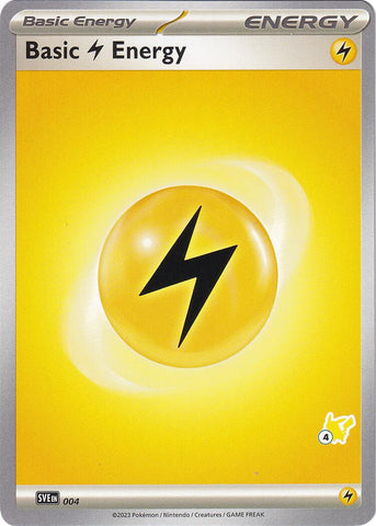 Basic Lightning Energy (004) (Pikachu Stamp #4) [Battle Academy 2024] Pokémon