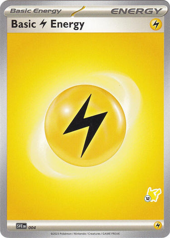 Basic Lightning Energy (004) (Pikachu Stamp #12) [Battle Academy 2024] Pokémon