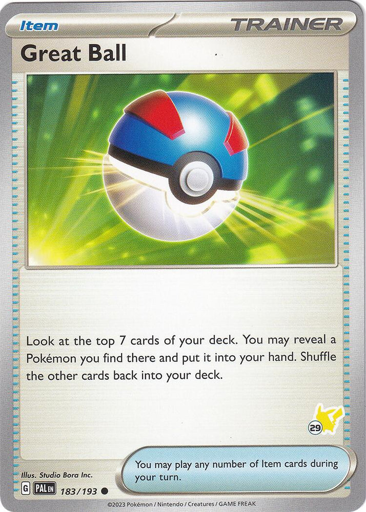 Great Ball (183/193) (Pikachu Stamp #29) [Battle Academy 2024] Pokémon