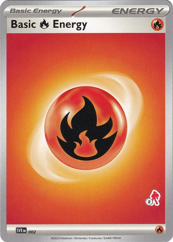 Basic Fire Energy (002) (Armarouge Stamp #2) [Battle Academy 2024] Pokémon