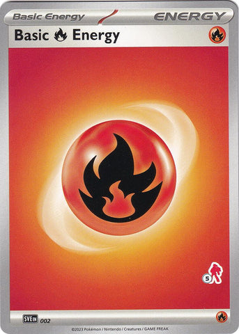 Basic Fire Energy (002) (Armarouge Stamp #5) [Battle Academy 2024] Pokémon