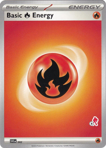 Basic Fire Energy (002) (Armarouge Stamp #8) [Battle Academy 2024] Pokémon