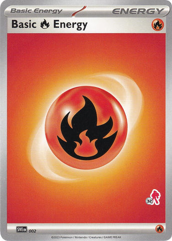 Basic Fire Energy (002) (Armarouge Stamp #32) [Battle Academy 2024] Pokémon