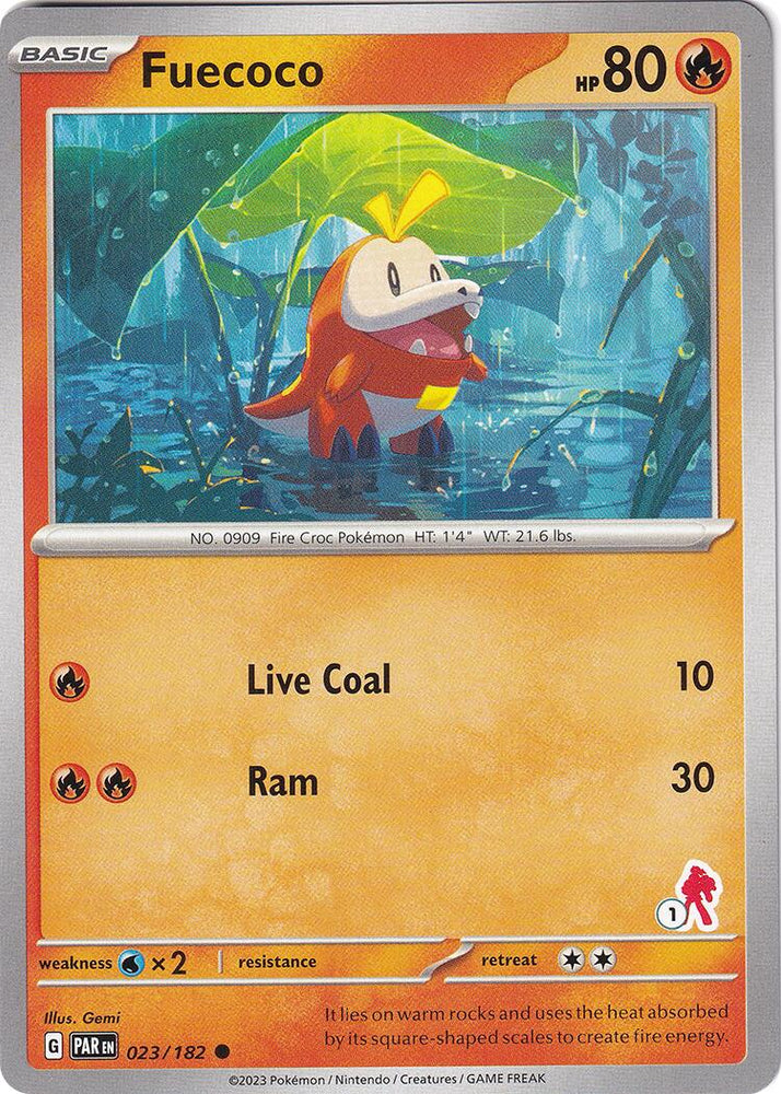 Fuecoco (023/182) (Armarouge Stamp #1) [Battle Academy 2024] Pokémon