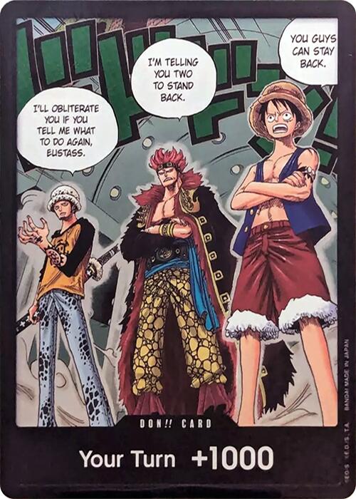 DON!! Card (Trafalgar Law, Eustass Kid and Monkey.D.Luffy) (Double Pack Set Vol. 4) [500 Years in the Future] Bandai