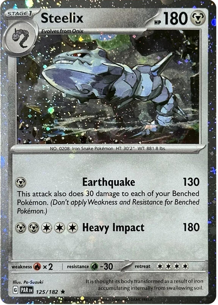 Steelix (125/182) (Cosmos Holo) [Scarlet & Violet: Paradox Rift] Pokémon