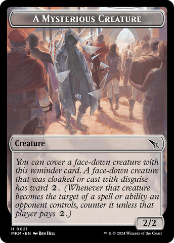 A Mysterious Creature Token [Murders at Karlov Manor Tokens] Magic: The Gathering