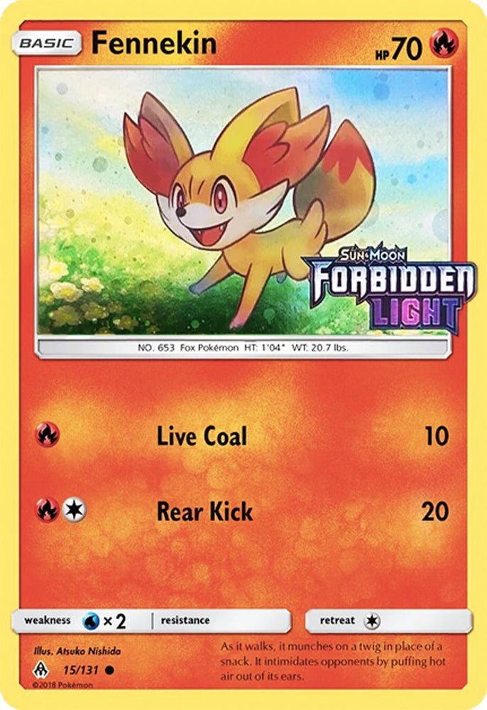 Fennekin (15/131) (Cosmos Holo) (Toys R' Us Promo) [Sun & Moon: Forbidden Light] Pokémon