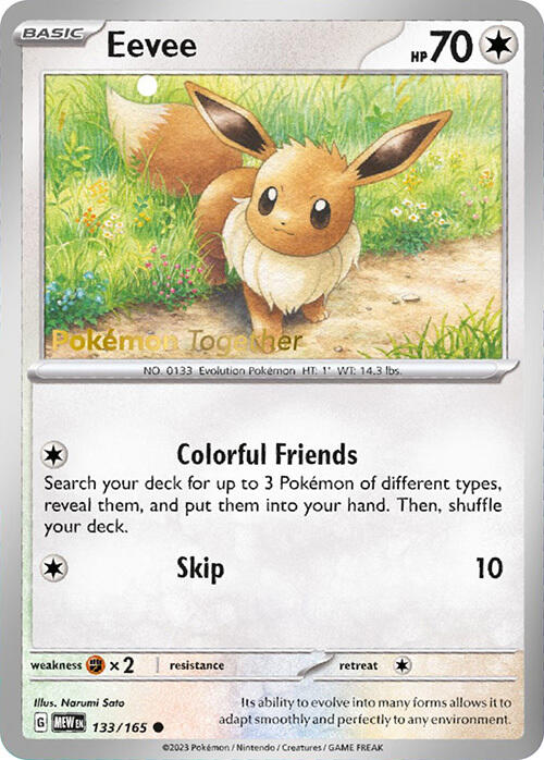 Eevee (133/165) (PokePost Promo) [Scarlet & Violet 151] Pokémon