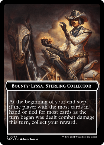 Bounty: Lyssa, Sterling Collector // Bounty Rules Double-Sided Token [Outlaws of Thunder Junction Commander Tokens] Magic: The Gathering