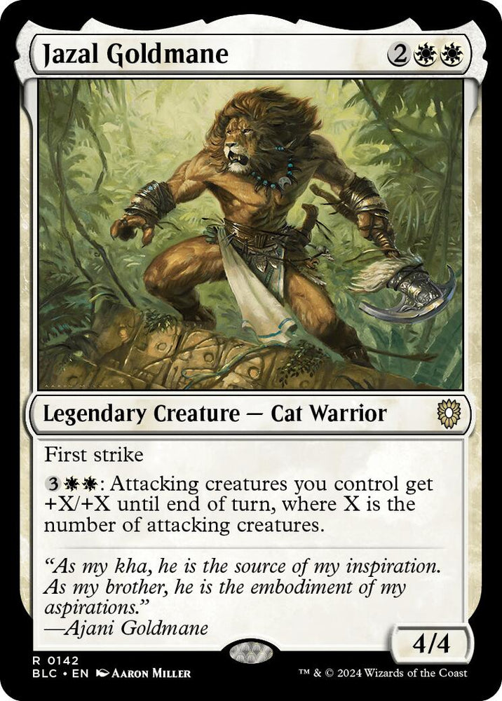 Jazal Goldmane [Bloomburrow Commander] Magic: The Gathering