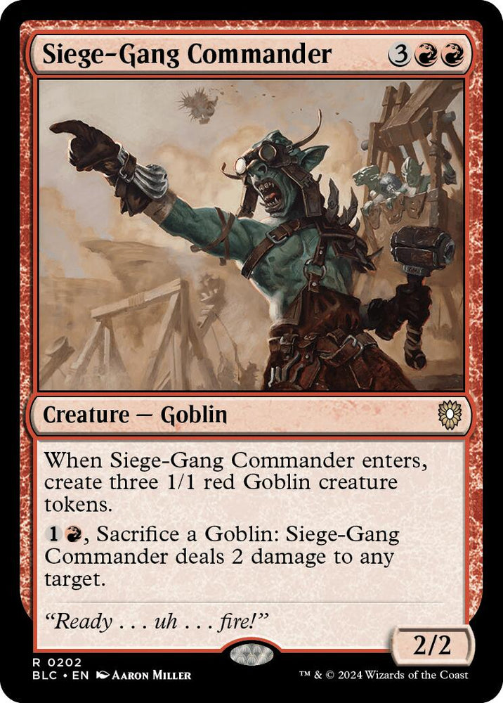 Siege-Gang Commander [Bloomburrow Commander] Magic: The Gathering