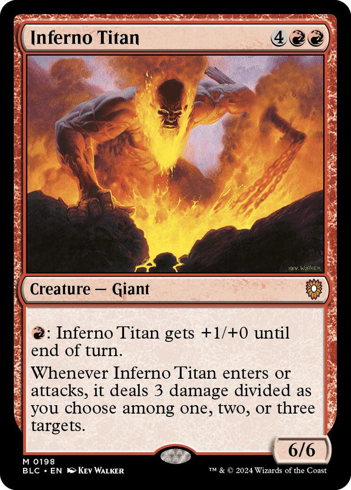 Inferno Titan [Bloomburrow Commander] Magic: The Gathering