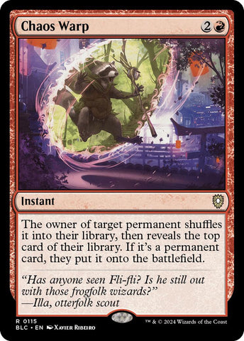 Chaos Warp [Bloomburrow Commander] Magic: The Gathering