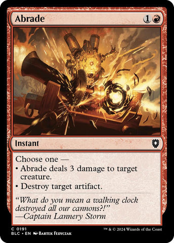 Abrade [Bloomburrow Commander] Magic: The Gathering