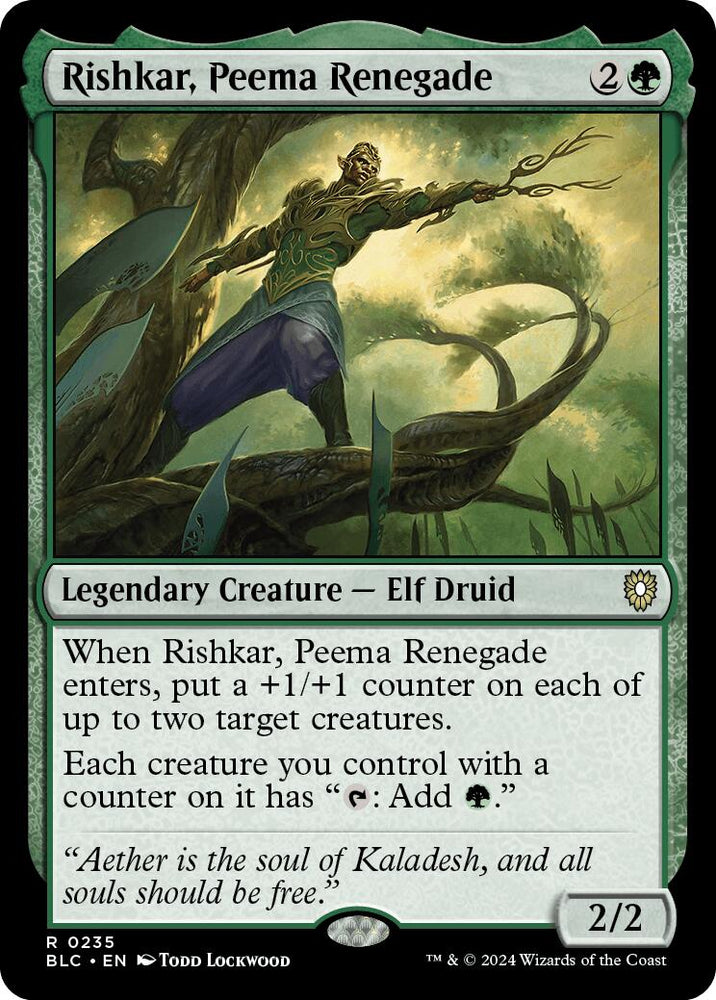 Rishkar, Peema Renegade [Bloomburrow Commander] Magic: The Gathering