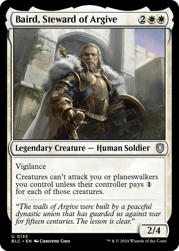 Baird, Steward of Argive [Bloomburrow Commander] Magic: The Gathering