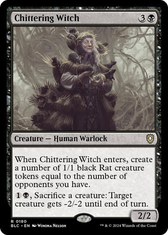Chittering Witch [Bloomburrow Commander] Magic: The Gathering