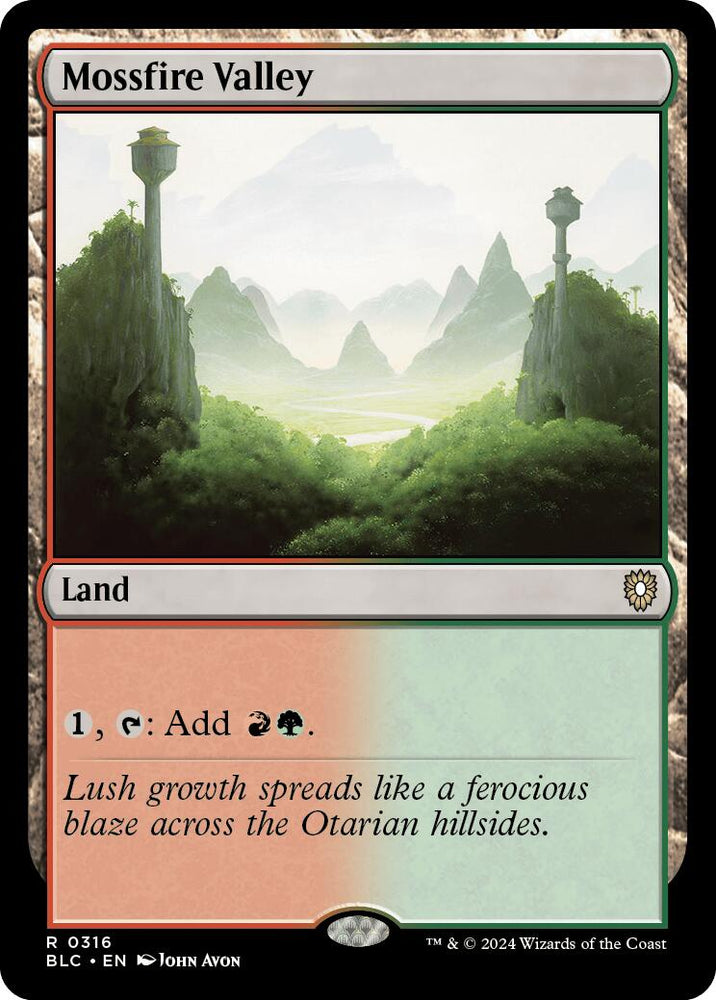 Mossfire Valley [Bloomburrow Commander] Magic: The Gathering