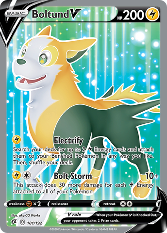 Boltund V (181/192) [Sword & Shield: Rebel Clash] Pokémon