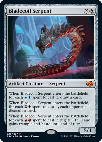Bladecoil Serpent (Promo Pack) [The Brothers' War Promos] Magic: The Gathering