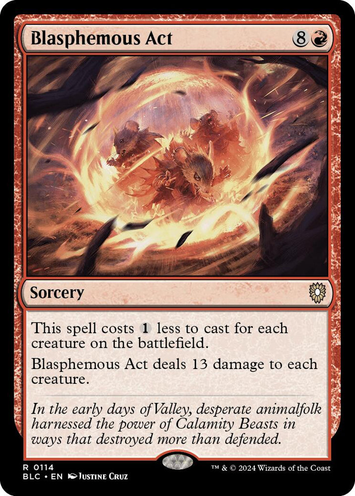 Blasphemous Act [Bloomburrow Commander] Magic: The Gathering