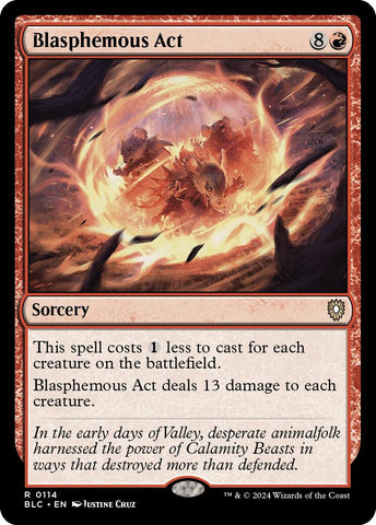 Blasphemous Act [Bloomburrow Commander] Magic: The Gathering