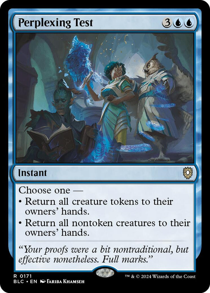 Perplexing Test [Bloomburrow Commander] Magic: The Gathering