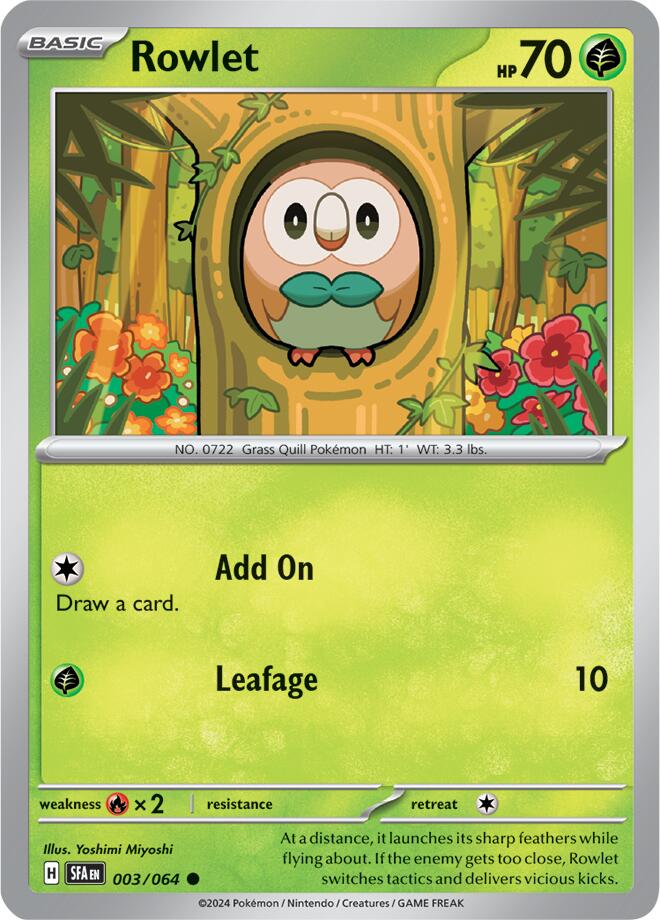 Rowlet (003/064) [Scarlet & Violet: Shrouded Fable] Pokémon